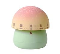BESTYASH Cartoon Mushroom Shaped Plastic Mechanical Kitchen Timer Creative Cooking Countdown Reminder Practical Baking Timer for Busy Kitchens Loud Alarm Alert Random Color