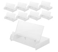 BESTYASH Cassette Tape Storage Boxes for Compact Tape Organization 10pcs Retro Style with Crystal Ps Plastic Material Multifunctional Protective Cases and Versatile Use in Home or Office