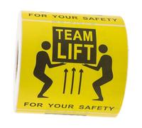 BESTYASH Caution Heavy Package Labels Adhesive Stickers Roll Large Team Lift Warning Stickers for Shipping Moving Boxes Warehouse Storage Heavy Object Safety Tags