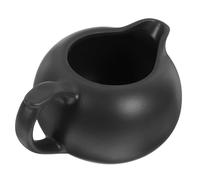 BESTYASH Ceramic Creamer Pitcher with Handle Medium Container for Coffee Shops Restaurants and Home Sleek Smooth Design for Cream Sugar Sauce and Hot Syrup Serving