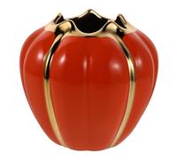 BESTYASH Ceramic Pumpkin Utensil Holder Fall Kitchen Decor Multifunctional Silverware Organizer for Thanksgiving and Autumn Parties Seasonal Table Centerpiece with Vintage Embossed Design