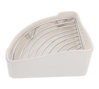 BESTYASH Ceramic Triangle Corner Pet Toilet Litter Box with Electroplated Internal Grid White Rust Resistant Easy to Remove and Install for Small Animals Hamster Home Office