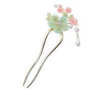 BESTYASH Chinese Style Hair Chopstick with Glazes Flower Tassel Elegant Hair Stick Accessory for Women Handmade for Banquets and Festivals