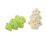 BESTYASH Christmas Tree Shaped Makeup Sponge Soft for Foundation and Powder Expands When Wet Gentle All Skin Types Festive Holiday Makeup Blender Puff for Wet and Dry Use