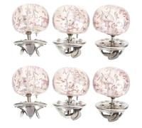 BESTYASH Clothing Accessories 6Pcs Collar Snaps Pink Pearl Pins Removable Invisible Snap Decorative Easy to Match Plastic Stainless Steel for Lapel