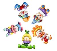 BESTYASH Clown Resin Charms 5Pcs Mini Embellishments for DIY Phone Cases Hair Clips and Craft Projects Playful Cartoon Design