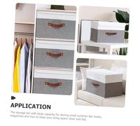 BESTYASH Collapsible Clothes Storage Organizer Bin Large Capacity Cotton Linen Fabric Foldable Closet Organizer for Clothes Pants Shoes with Handle Lightweight Home Storage
