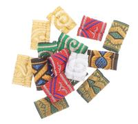 BESTYASH Colorful Hair Braid Rings 15Pcs Fabric Dreadlock Hair Tubes for Braiding Accessories in Reggae and Hippie Styles