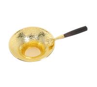 BESTYASH Copper Tea Infuser with Handle Flower Pattern Safe Healthy Copper Tea Strainer for Loose Leaf Creative Japanese Zen Style