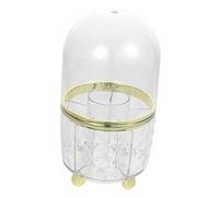 BESTYASH Covered Makeup Brush Organizer Box Large Storage Cosmetic Brush Holder for Vanity