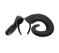 BESTYASH Creative Black Horn Headband for Halloween and Ghost Festival Adult and Hair Hoop Cosplay Bull Horns Headdress Festive Party Accessory with Unique Ritual Design