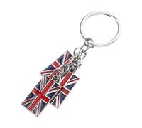 BESTYASH Creative British Flag Keychain Vintage Car Charm Keyring for Women Unique Bag Decor and Car Key Pendant for Gifting and British Culture Enthusiasts