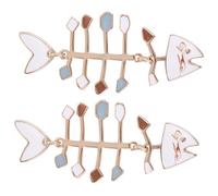 BESTYASH Creative Fish Bone Earrings for Women Alloy Lightweight Dangle Jewelry Unique Novelty Design Comfortable Fashion Accessory Gift for Ladies