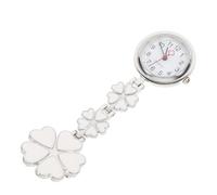 BESTYASH Creative White Hanging Nurse Watch Five-Heart Shape Mini Pocket Fob Watch for Women Nurses Medical Uniform Use