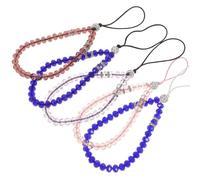 BESTYASH Crystal Beaded Phone Lanyard 6.5 Inch Decorative Mobile Phone Strap with Short String for Hands-Free Use on Cameras Keys and Small Electronics
