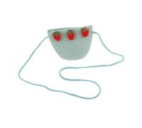 BESTYASH Cute Straw Crossbody Purse for Lightweight Woven Summer Handbag Portable for Beach Travel Parent Matching Gift