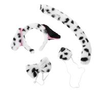 BESTYASH Dalmatian Costume Set for - Puppy Ear Headband, Tail, Nose Bowtie Cosplay Accessories - Animal Ears Headwear for Halloween, Carnival, Party Dress Up