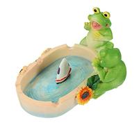 BESTYASH Decorative Frog Resin Ashtray - Cool Cigar Ash Tray and Desktop Ornament for Home Office Garden | Cute Cartoon Animal and Creative Novelty Gift