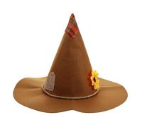 BESTYASH Decorative Witch Hat Flower Embellishments Comfortable Cosplay Accessory for Halloween Parties and Themed Events Lightweight Felt Design Scarecrow Prop for Women
