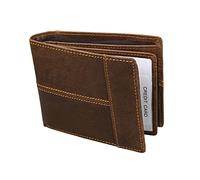 BESTYASH Degaussing Wallet for Men in Brown Leather RFID Blocking Wallet for Security Mad Horse Leather Short for Daily Use