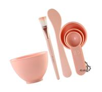 BESTYASH DIY Face Mask Mixing Bowl Set with 6pcs Multi-functional Tools for Personal Home Use, Synthetic Material Pink Mask Stirring Bowl for Face Skin Care and Beauty