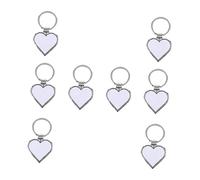 BESTYASH DIY Heart Shaped Keychain Blank Heat Transfer Key Ring Key Pendant Decor for Bags