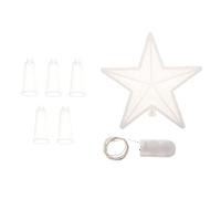 BESTYASH DIY Silicone Christmas Tree Star Topper Mold with LED Lights Non Stick Material Large Faceted Star Design for Handmade Holiday Decorations and Gifts
