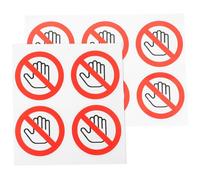 BESTYASH Do Not Touch Warning Decals 10Pcs Self Adhesive Round Stickers for Mechanical Equipment Safety in Workplaces