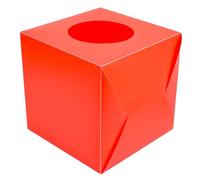 BESTYASH Donation Box Large Red Plastic Raffle Ticket Container with Slot for Ballots and Votes at Fundraising and Party Games