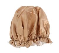 BESTYASH Double Layer Satin Bonnet Large Round Hair Sleeping Cap Khaki for Women Night Sleep Beauty Hat Chemotherapy Cap