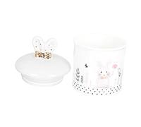 BESTYASH Dried Fruit Tea Ceramic Storage Container Cute Rabbit Design Airtight Lid for Freshness for Storing Snacks Cereal and Various Teas Elegant Kitchen Decor