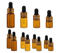 BESTYASH Dropper Bottle Perfume Travel Atomiser Brown Glass Pipette Bottles Practical Dropper Bottles for Essential Oils Perfume Oils and Aromatherapy 1 ml 2 ml 3 ml 5 ml Thick Glass Bottles with