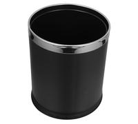 BESTYASH Dual Layer Stainless Steel Trash Can Round Indoor Garbage Bin for Bathroom Office and Hotel Professional Fireproof Waste Basket Easy Waste Management