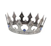 BESTYASH Elegant Baroque Crown for Men Regal Acrylic Crystal Headband for Weddings Carnivals and Themed Parties Versatile Costume Accessory for Adults