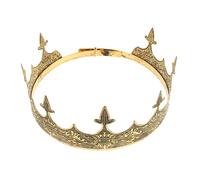 BESTYASH Elegant European Court Style Mens King Crown Intricately Crafted Prop for Medieval Costume Birthday Party Cosplay Vintage Design Headband for Boys