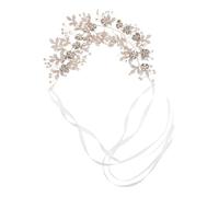 BESTYASH Elegant Gold Bridal Hair Comb with Rhinestone Crystals Alloy Leaf and Floral Design for Brides Secure Updo Accessory for Weddings and Special Occasions