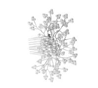 BESTYASH Elegant Handmade Pearl Wedding Hair Comb Bridal Headpiece with Imitation Pearls Rhinestones for Brides Bridesmaids and Wedding Guests