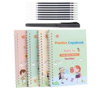 BESTYASH English Groove Copybook Reusable Grooved Handwriting Practice Book Paper and Iron for School Calligraphy Practice