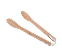 BESTYASH Ergonomic Wooden Food Gripper Clamp Non Slip Natural Beech Wood Cooking Tongs for Baking Grilling Serving Kitchen Utensil for Culinary Use