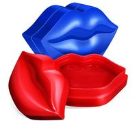 BESTYASH Exfoliating Moisturizing Lip Masks 2pcs (red Blue) Gel Lip Care Pads for Home Use Hydrate and Nourish Restoration Treatment