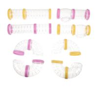 BESTYASH Expandable Hamster Tunnel Plastic Tubes 2 Sets Chew-Resistant Modular Design Easy-Clean External Cage for Small Animals Including Ferrets and Rats