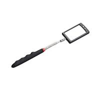 BESTYASH Extendable Inspection Mirror with LED Light Telescoping Stainless Steel Rod Swivel Ball Joint for Extra Viewing Retractable Flexible Tool for Vehicle and Mechanical Checks