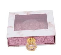 BESTYASH Eyelash Box Window Square Fake Lash Storage Easy Open Close Portable for Travel