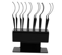 BESTYASH Eyelash Try Display Stand Individual Lashes Black for Lash Extension Artists to Showcase and Organize False Eyelashes Desk