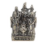 BESTYASH Five Wealth Gods Statue Brass Feng Shui Ornament for Home | Coffee Finish, Hand Sculpted Texture and Hand Carved Detail, for Shelves, Display Cabinets, Study or Store Counters