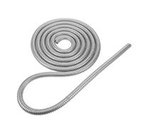 BESTYASH Flexible Metal Conduit Cable Cover in Silver Stainless Steel with Extended Coverage and Weather Resistance, for Wire and Data Cable Management at Computer Stations and Offices