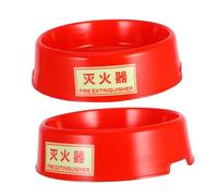 BESTYASH Fluorescent Red Fire Extinguisher Base Stand Plastic Holder for Extinguishers Practical Safety Mount with Organized Storage for Public Places and Home Use