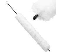 BESTYASH Flute Brush Cotton Cleaning Flute Practical Lightweight Twisted Wire Brush with Loop Handle Easy to Use White for Musical Instrument Maintenance