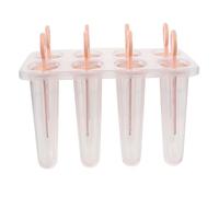 BESTYASH Food Grade PP Popsicle Mold for DIY Ice Lollies Simple Oval Pink Ice Cream Making Mould Reusable Yogurt Fruit and Milk at Home