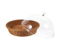 BESTYASH Food Preservation Basket Woven Lid round Table Tray for Serving Bread Fruits Vegetables and Snacks in Kitchen Party